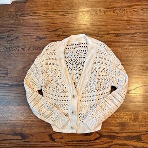 Old Navy Women's Cream Knit Cardigan